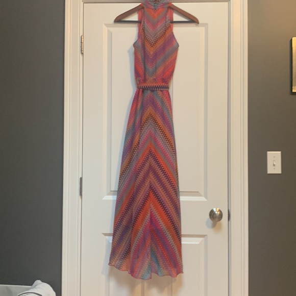 Flowy halter multicolored vacation dress - Muse for Boston Proper - Picture 8 of 10